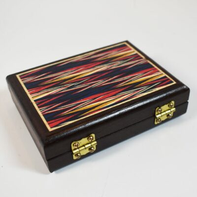 Mel Babcock Magnetic Card Box: Stunning colorful wood inlay - Image 2