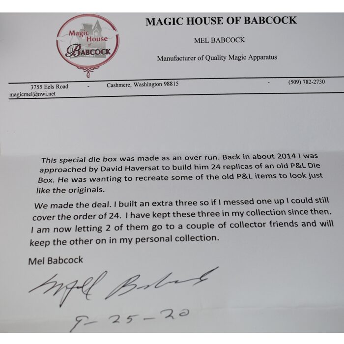 Mel Babcock P&L Die Box: 2014: one of 27 made - Image 6