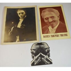 Wonderful Early Portrait of Harry Jansen (Dante), Dante Table Tent and Dante Program