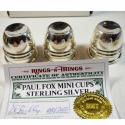 Sterling Silver Paul Fox Mini Cups from RNT2.  925 pure silver! Brand new!