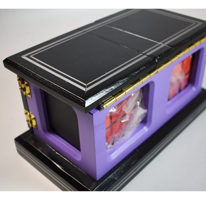 Babcock Large See Through Block Box: Unusual Black, Purple color scheme - Image 3