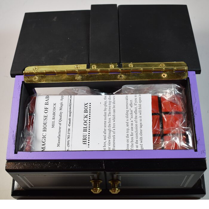 Babcock Large See Through Block Box: Unusual Black, Purple color scheme - Image 4