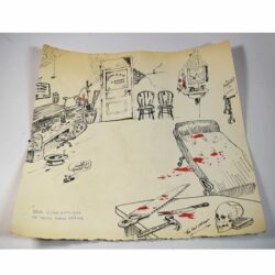 Salvatore Salla Original Ink Rendition of Doctor Richard Mossey's New Chicago Office: signed by many prominent Chicago magicians