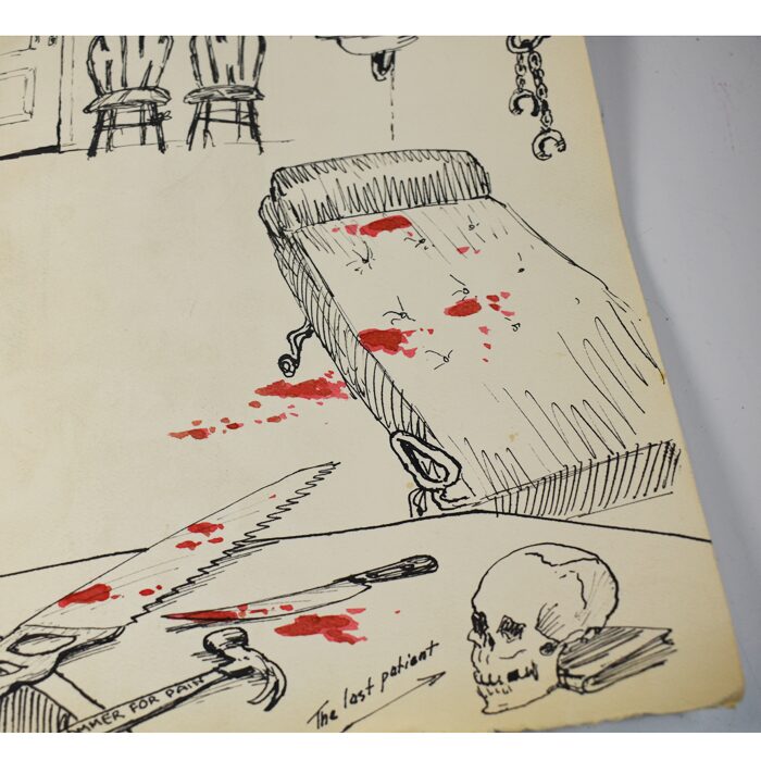 Salvatore Salla Original Ink Rendition of Doctor Richard Mossey’s New Chicago Office: signed by many prominent Chicago magicians - Image 5