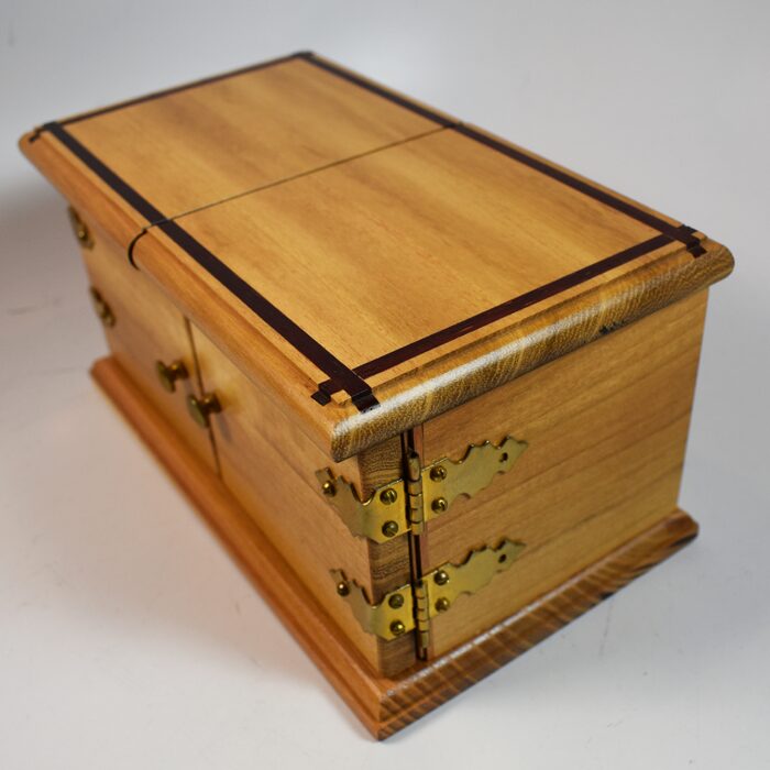 Babcock Large Sucker Die Box made of Golden Locust Wood: beautiful patina! - Image 6