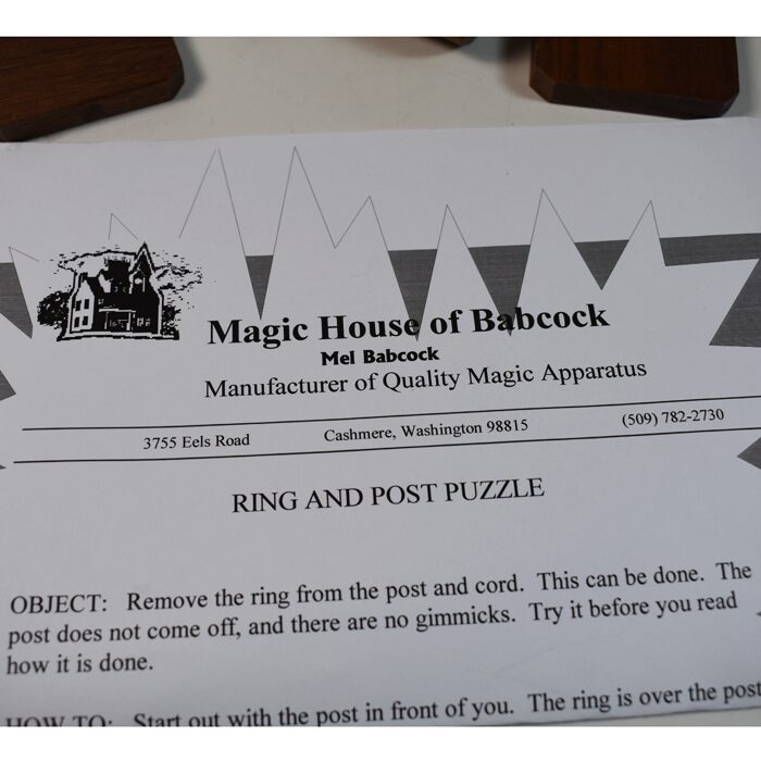 Mel Babcock Ring and Post Puzzle: new - Image 2