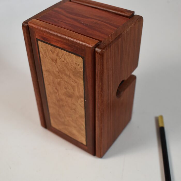 Large Size Ring In Box in exotic woods by Mel Babcock: As new removed from the original shipping box