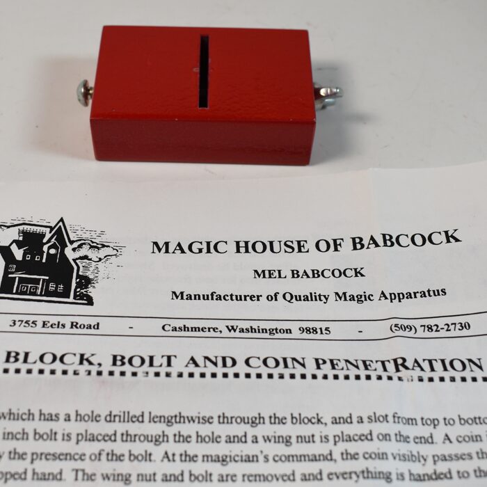 Babcock Block Bolt and Coin Penetration: painted version: half dollar size - Image 2