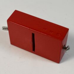 Babcock Block Bolt and Coin Penetration: painted version: half dollar size