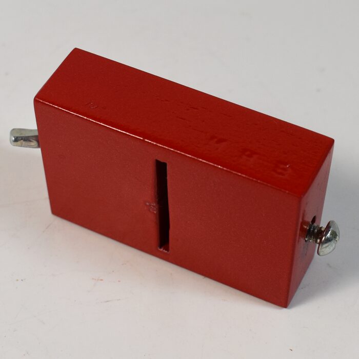 Babcock Block Bolt and Coin Penetration: painted version: half dollar size