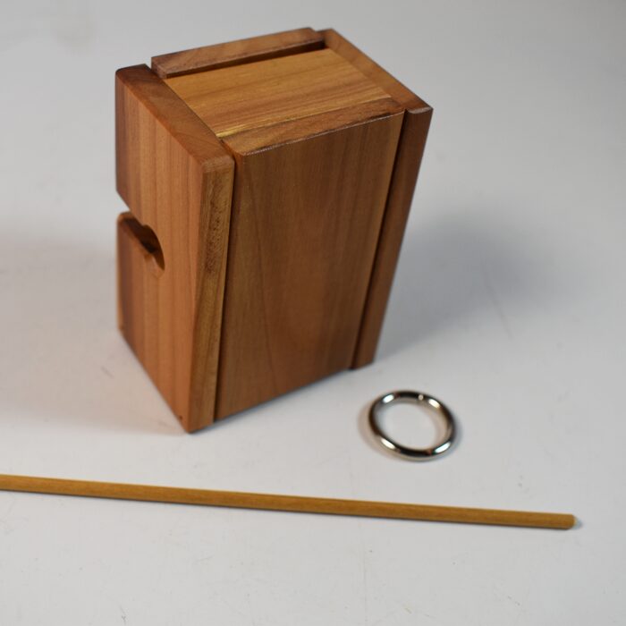 Mel Babcock Ring and Box: natural wood version
