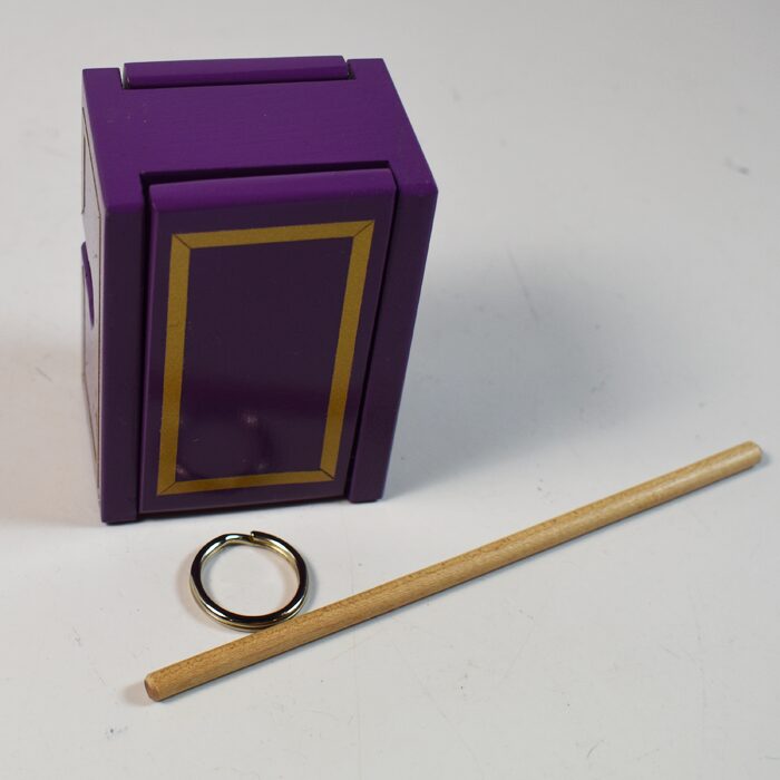 Mel Babcock Ring and Box: purple painted version