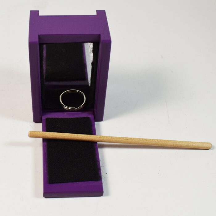 Mel Babcock Ring and Box: purple painted version - Image 2